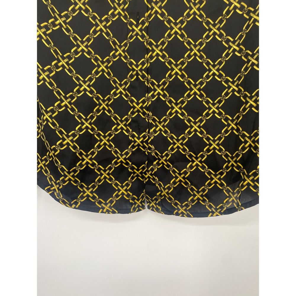 Michael by Michael Kors Women's Black and Gold Chain print Blouse Shirt Sz 6 - Picture 6 of 11
